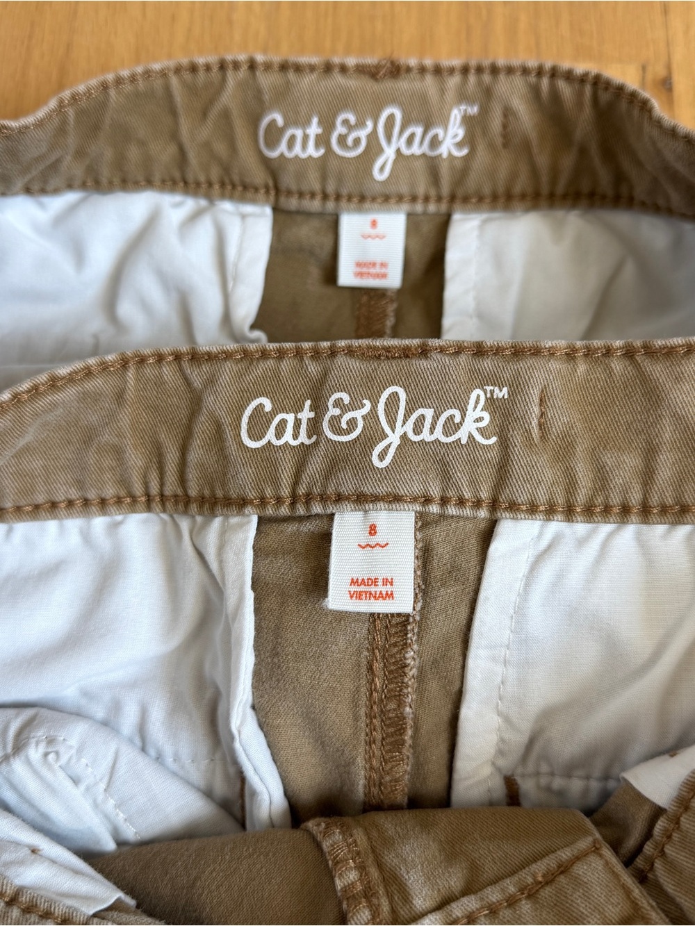 Bundle Cat & Jack Boys Straight Leg Chino Pants Size 8 Dark Khaki - Picture 6 of 10